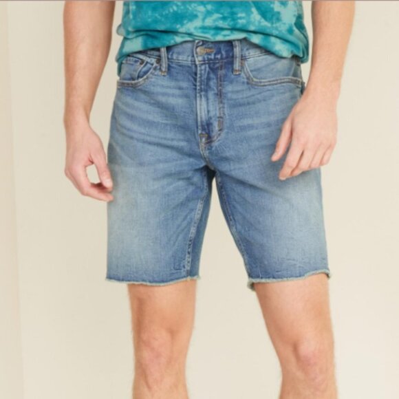 Old Navy Men's Slim-fit Cut-off Jean Shorts - Picture 1 of 8